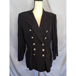 Vintage Whirlaway Frocks Black Button Front Blazer